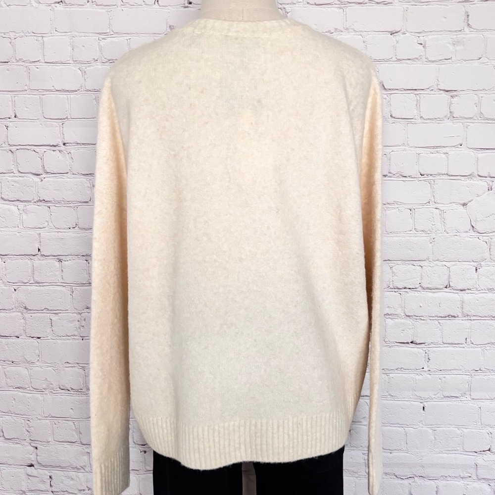 TED BAKER Cream Ivory Long Sleeve Floral Jacquard Sweater--NWT--M - Picture 5 of 16